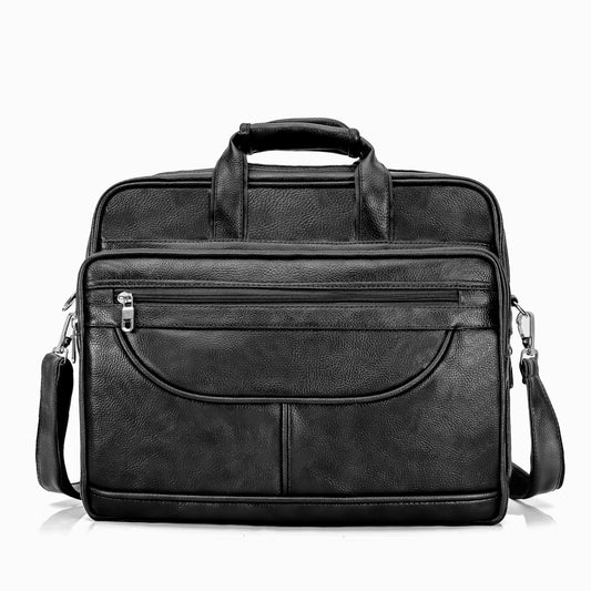 Expandable Laptop Folder Messenger Bag-Black