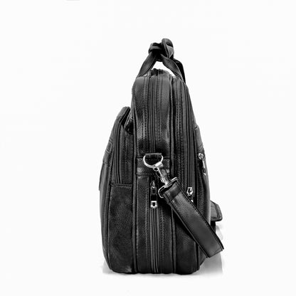 Expandable Laptop Folder Messenger Bag-Black