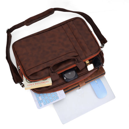 Brown Leather Laptop & Office Messenger Bag