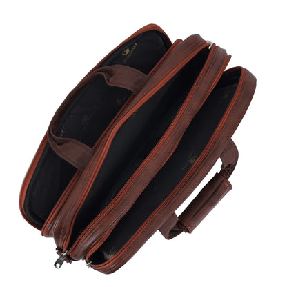 Brown Leather Laptop & Office Messenger Bag