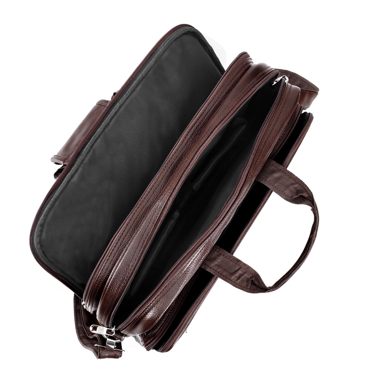 Expandable Laptop Folder Messenger Bag-brown