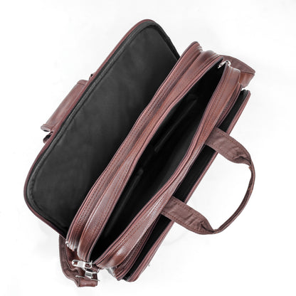 Expandable Laptop Folder Messenger Bag-tan