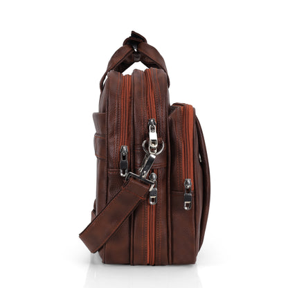 Brown Leather Laptop & Office Messenger Bag