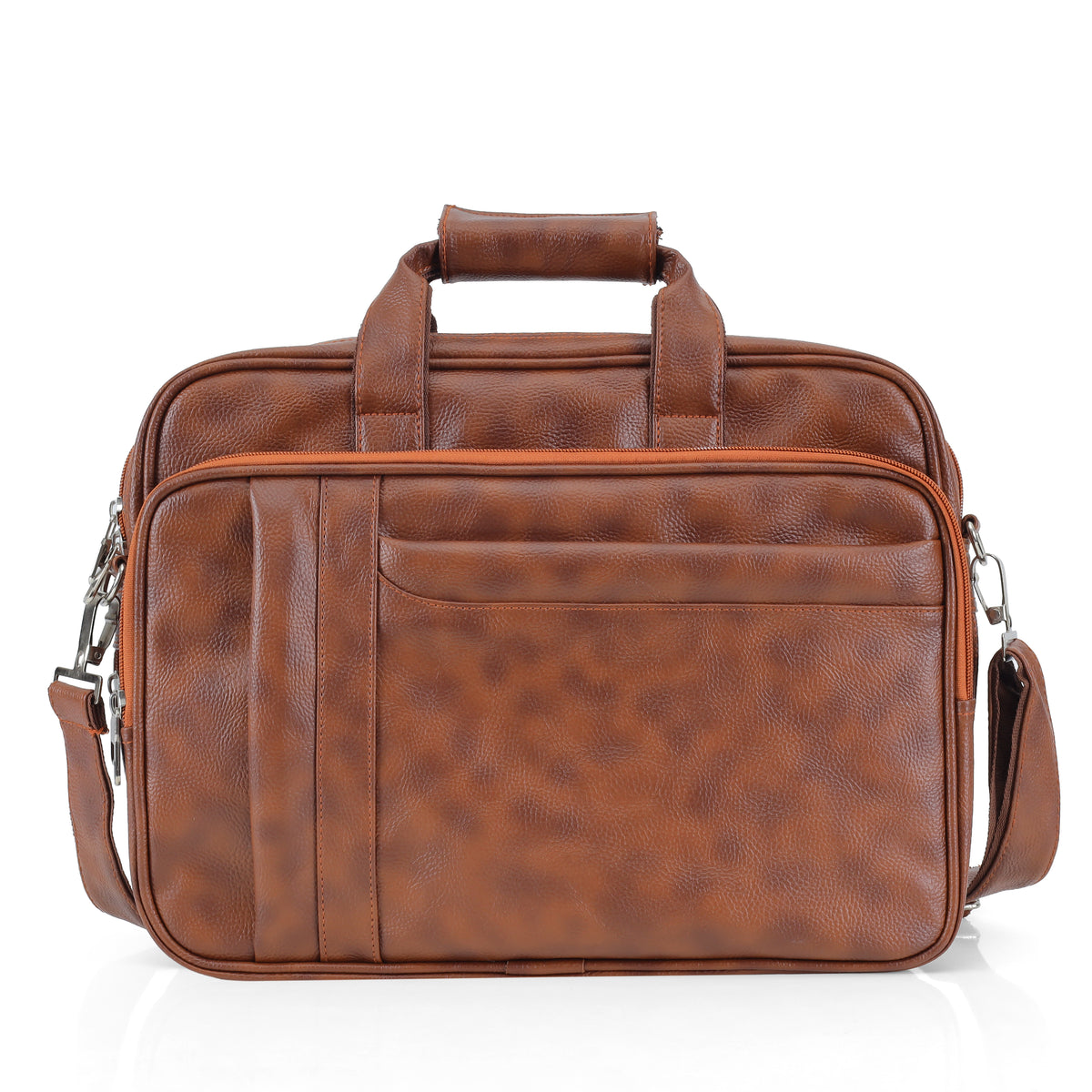 Tan Brown Leather Laptop & Office Messenger Bag