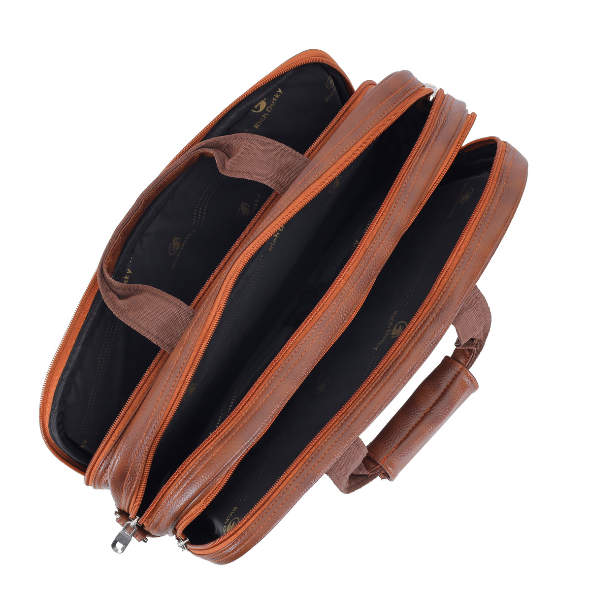 Tan Brown Leather Laptop & Office Messenger Bag