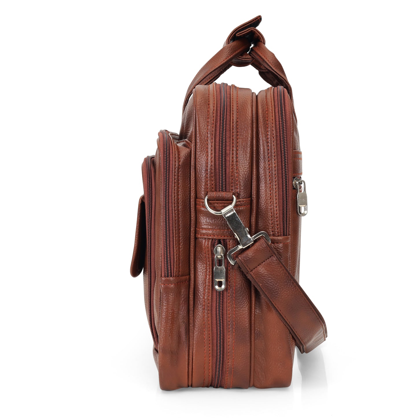 Classic Tan Leather Executive Briefcase