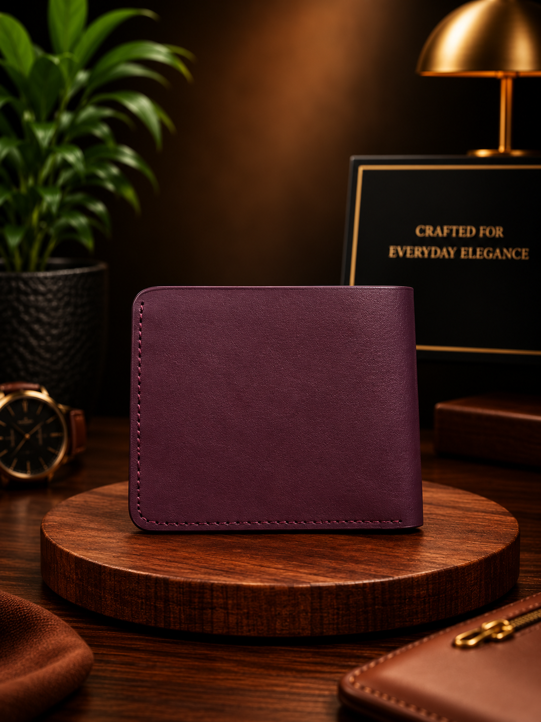 Vintage Maroon Wallet for Men